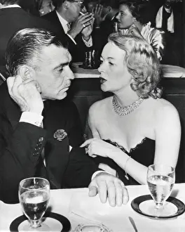 Ashley Prints: Clark Gable and Sylvia Ashley Alderly in a Los Angeles Night Club before their marriage