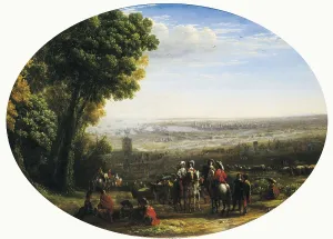 Aisagp2 Prints: Claude Lorrain (1600-1682). The Siege of La Rochelle by Louis XIII