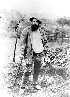 Csubeta Prints: Claude Monet, at age 49, in his garden at Giverny