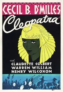 CLEOPATRA, Claudette Colbert on poster art, 1934