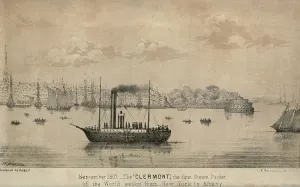 Speed Prints: The CLERMONT Robert Fulton's first steamship starting its first New York to Albany voyage