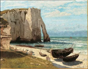 Coastline Prints: The Cliff at Etretat after the Storm