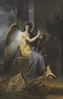 Greece Prints: Clio, Muse of History, 1800, by Charles Meynier, 1768-1832, French painting, oil on canvas