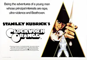 Malcolm Prints: A CLOCKWORK ORANGE, British poster art, Malcolm McDowell, 1971