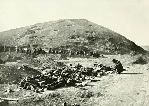 China Prints: A close view of 203 Metre Hill from the Russian side before its capture by the Japanese