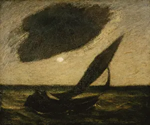 Nighttime Prints: UNDER A CLOUD, by Albert Pinkham Ryder, 1900, American painting, oil on canvas
