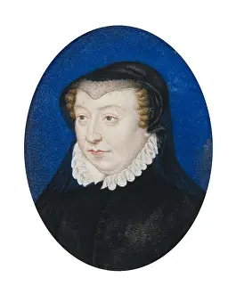 CLOUET, Franois (1505-1573). Catherine de Medicis. 1533-1589. Miniature. Renaissance art. Painting. AUSTRIA. Vienna. Kunsthistorisches Museum Vienna (Museum of Art History)