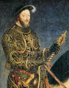 Centre Prints: CLOUET, Franois (1505-1573). Portrait of Francis I on Horseback