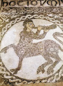 Circle Prints: Clypeus with centaur who plays the horn