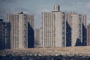Building Complex Prints: Co-op City located Bronx Borough of New York City is one of the largest apartment complexes in the world