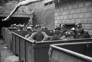 Mining Prints: Coal miners ready for next shift to go into mines at Maidsville