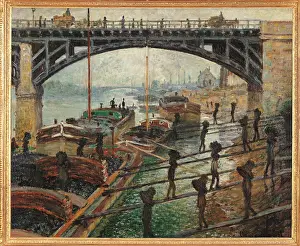The Coalmen, by Claude Monet, 1875, 19th Century, oil on canvas, cm 55 x 66 - France, Ile de France, Paris, Muse dOrsay, RF1993-21. All