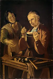 Shoemaker Prints: Cobbler at work, by Unknown Artist after Giacomo Francesco Cipper also known as Todeschini