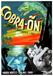 April Prints: COBRA WOMAN (aka COBRA-ON), Sabu, Maria Montez, Jon Hall, (Swedish poster art), 1944