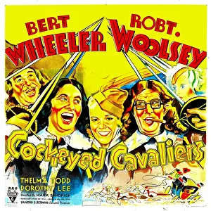 Todd Prints: COCKEYED CAVALIERS, from left: Bert Wheeler, Thelma Todd, Robert Woolsey, 1934