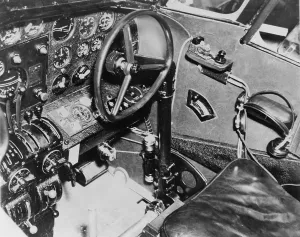 Amelia Prints: Cockpit of Amelia Earhart's plane, a Lockheed L-10E Electra