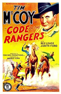 Mccoy Prints: CODE OF THE RANGERS, top right: Tim McCoy, 1938