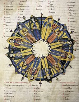 Codex Aemilianensis 46. 964. Council of Hispanic bishops during the Visigothic domination. Mozarabic art. Miniature Painting. SPAIN. Madrid. Royal Academy of History. Proc: SPAIN