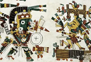 Codex Prints: Codex Cospi. Circa 15th c. Tlazolteotl and Chalchiuhtlicue