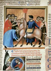 Codex Prints: Codex Justinianus (1350). Selling a horse