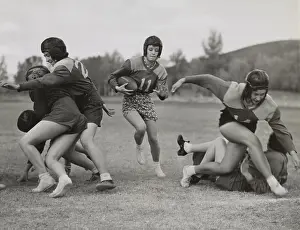 Shorts Prints: Coeds from Western State College staged their annual Powder Bowl football game