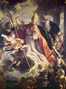 Augustine Prints: COELLO, Claudio (1642-1693). The Triumph of St