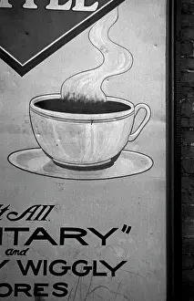 Folk Art Prints: Coffee, advertisement for coffee, Washington DC, photograph by John Vachon, circa 1935