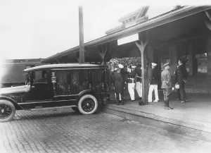 Deaths Prints: Coffin of 16 year old Calvin Coolidge Jr