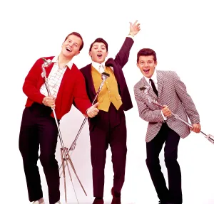 Posing Prints: COKE TIME, from left: host Pat Boone