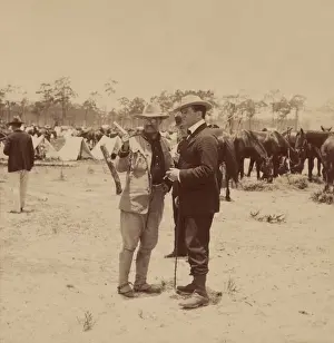 Publicity Prints: Col. Theodore Roosevelt and Richard Harding Davis in Tampa, Florida, June 1898