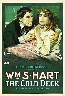 Images Dated 18th June 2013: THE COLD DECK, l-r: William S. Hart, Mildred Harris on poster art, 1917