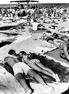 Bathing Suits Prints: College students on the beach at Ft
