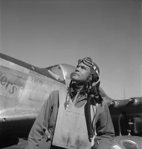 Colonel Prints: Colonel Benjamin O. Davis at an air base in Ramittelli