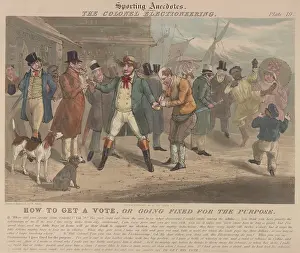 Dogs Prints: The Colonel Electioneering, by British artist, Henry Alken, c.1830-34