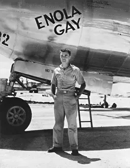 Lcgr1404 Prints: Colonel Paul Tibbets, pilot Of B-29 Superfortress, named Enola Gay, after his mother