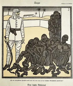 Punishment Prints: Colonial Africa. Critique of supposed french freedom of Togo