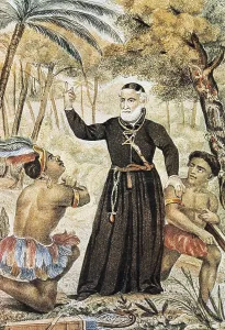 Habit Prints: Colonial America (16th c.). Religion (1585)