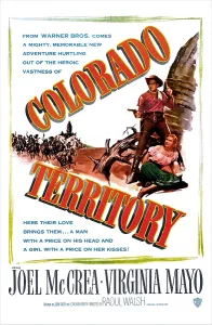 Mayo Prints: COLORADO TERRITORY, US poster, Joel McCrea, Virginia Mayo, 1949