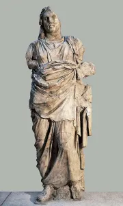 Ottomans Prints: Colossal statue of a man. ca. 350 BC