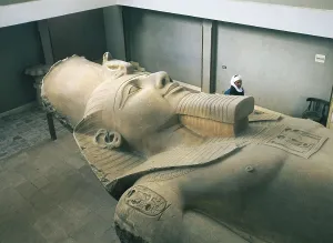 Colossal Statue of Ramses II. 13th c. BC. Egyptian art. New Kingdom. Sculpture. Proc: EGYPT. Mit Rahina. Memphis. AISA/Everett Collection**US SALES ONLY**
