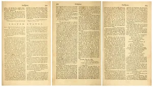 Speeches Prints: COLUMBIAN MAGAZINE reporting of the First sessions of the US Congress in May 1789