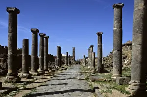 Colonnade Prints: Columned Way, 2nd Century a.C. basalt - Syria