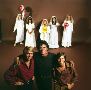 Bobby Prints: HERE COME THE BRIDES, front, from left: David Soul