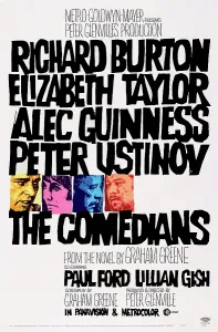 Burton Prints: THE COMEDIANS, US poster art, from left: Richard Burton