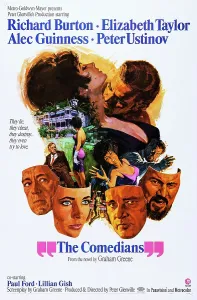 Burton Prints: THE COMEDIANS, US poster, bottom from left: Alec Guinness
