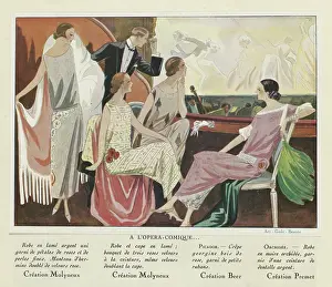 Five People Prints: At the Comic Opera, by Anonymous, 1924, French magazine illustration (BSLOC_2016_2_121)