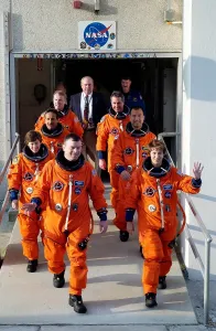 Eileen Prints: Commander Eileen Collins (right front)