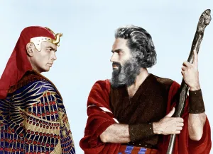 Moses Prints: THE TEN COMMANDMENTS, from left: Yul Brynner, Charlton Heston, 1956