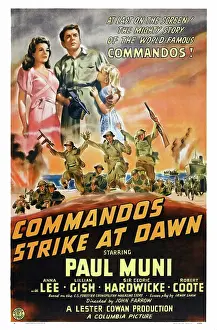 2014 Prints: COMMANDOS STRIKE AT DAWN, top from left: Anna Lee, Paul Muni, 1942