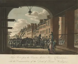 Etching Prints: Commemoration of the Death of General Washington in Philadelphia